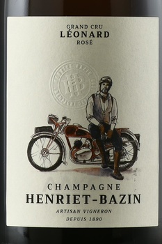 Champagne Henriet-Bazin Cuvee Leonard Rose Grand Cru - шампанское Шампань Энриет Базан Куве Леонард Розе Гран Крю 2019 год 0.75 л розовое брют