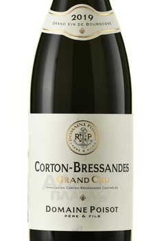 Domaine Poisot Pere et Fils Corton-Bressandes Grand Cru - вино Домен Пуазо Кортон Брессанд Гран Крю 2019 год 0.75 л красное сухое