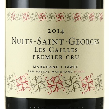 Marchand-Tawse Nuits-Saint-Georges 1-er Cru Les Cailles - вино Маршан-Тоуз Нюи Сен Жорж Ле Кай Премье Крю 2014 год 0.75 л красное сухое