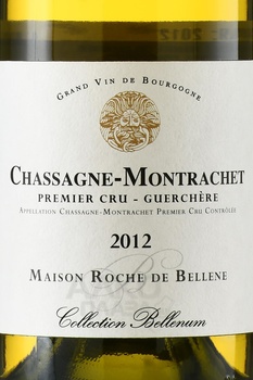 Maison Roche de Bellene Chassagne-Montrachet Premier Cru Guerchere - вино М. Рош де Беллен Шассань Монраше Премье Крю Гершер 2012 год 0.75 л белое сухое