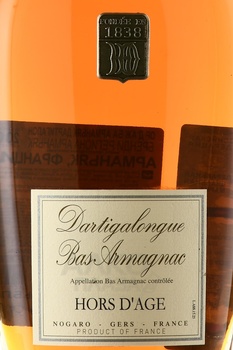 Hors d’age Bas Armagnac Dartigalongue - арманьяк Ор д’аж Ба Арманьяк Дартигалон в декантере 0.7 л