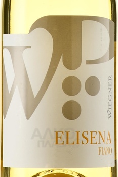 Wiegner Elisena Fiano Sicilia DOC - вино Вегнер Элизена Фиано ДОК Сицилия 2020 год 0.75 л сухое белое