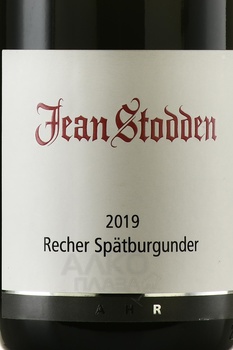 Recher Spatburgunder - вино Рехер Шпетбургундер 2019 год 0.75 л красное сухое
