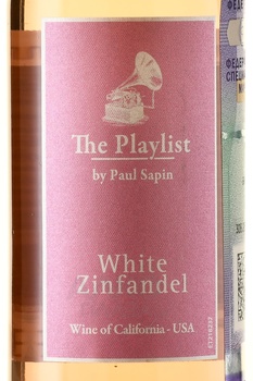 The Playlist White Zinfandel - вино Зе Плейлист Вайт Зинфандель 0.187 л розовое полусладкое