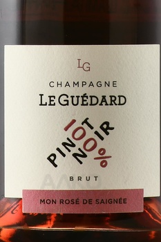 Champagne Mon Rose de Saignee Le Guedard - шампанское Шампань Мон Розе де Сенье Ле Гедар 2017 год 0.75 л брют розовое