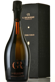 Champagne La Terre Forgee G.Richomme - шампанское Шампань Ля Терр Форже Г.Ришом 2017 год 0.75 л экстра брют белое в п/у
