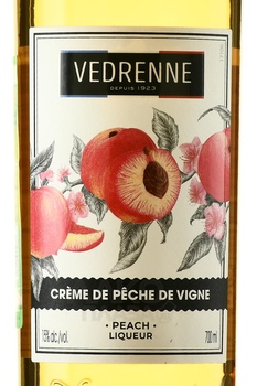 Vedrenne Creme de Peche - ликер Персиковый Ведренн 0.7 л
