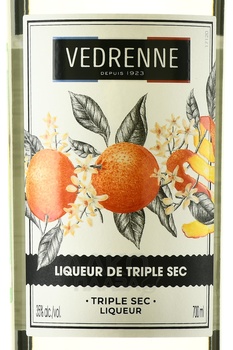 Vedrenne Triple Sec - ликер Ведренн Трипл Сек 0.7 л