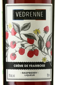 Vedrenne Raspberry - ликер Ведренн Малина 0.7 л