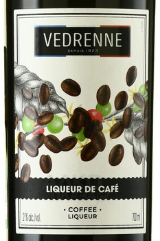 Vedrenne Liqueur de Cafe - ликер Ведренн Кофе 0.7 л
