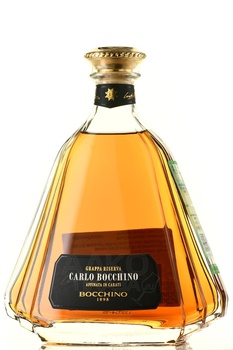 Carlo Bocchino Grappa Riserva - Карло Боккино Граппа Ризерва 0.7 л в п/у + 2 бокала