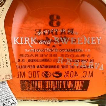 Rum Kirk and Sweeney 12 years - ром Кирк энд Суини 12 лет 0.75 л