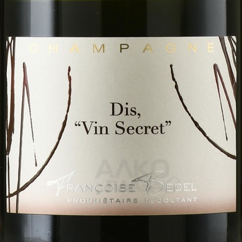 Champagne Francoise Bedel Dis Vin Secret - шампанское Франсуаз Бедель Ди Ван Секре 0.75 л