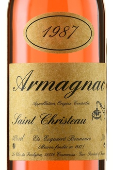 Armagnac Saint Christeau Millesime 1987 - арманьяк Сент Кристо Миллезимэ 1987 года 0.7 л в п/у