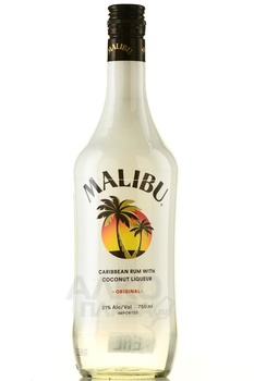 Malibu - ликер Малибу на основе карибского рома со вкусом кокоса 0.75 л