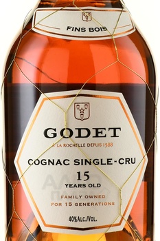 Godet Fins Bois Single-Cru 15 Years Old - коньяк Годэ Фин Буа Сингл-Крю 15 лет 0.7 л в тубе