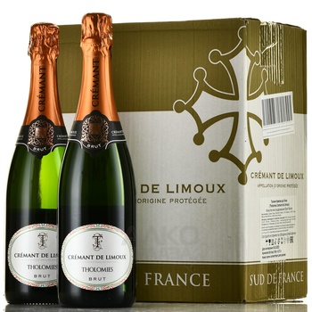 Tholomies Brut Cremant de Limoux AOC - вино игристое Толоми Креман де Лиму 0.75 л