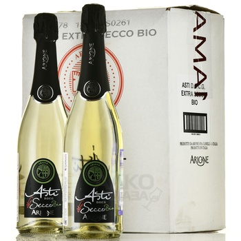 Arione Asti Extra Secco - вино игристое Арионе Асти Экстра Секко 0.75 л брют белое