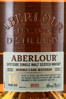 Aberlour Aged 14 Years Double Cask Matured - виски Аберлауэр 14 лет Дабл Каск Мэйчурд 0.7 л