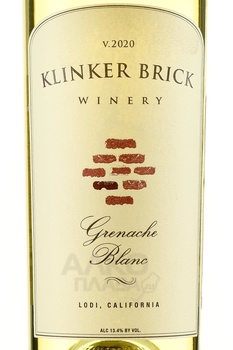 Klinker Brick Grenache Blanc - вино Клинкер Брик Гренаш Блан 2020 год 0.75 л белое сухое