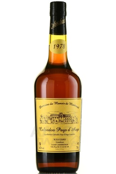 Domaine du Manoir de Montreuil Calvados Pays d’Auge - домен дю Мануар де Монтрей Кальвадос Пэи д’Ож 1978 год 0.7 л