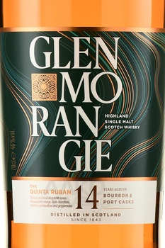 Glenmorangie Quinta Ruban 14 years - виски Гленморанджи Кинта Рубан 14 лет 0.7 л