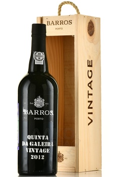 Barros Quinta da Galeira Vintage Porto - портвейн Барруш Кинта да Галейра Винтаж 2012 год 0.75 л в д/у