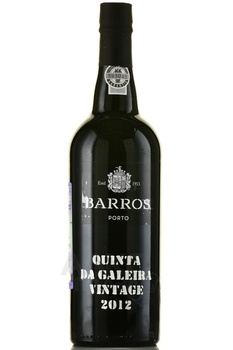 Barros Quinta da Galeira Vintage Porto - портвейн Барруш Кинта да Галейра Винтаж 2012 год 0.75 л в д/у