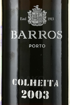 Barros Colheita 2003 - портвейн Барруш Кулейта 2003 год 0.75 л в п/у