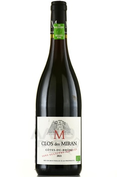Clos des Miran Sans Sulfites Ajoutes - вино Кло де Миран Сан Сульфит Ажутэ 2021 год 0.75 л красное сухое