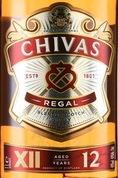 Chivas Regal 12 years - виски Чивас Ригал 12 лет 1 л