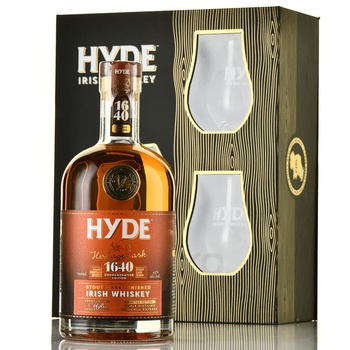 Hyde №8 Stout Cask Finish - виски Хайд №8 Стаут Каск Финиш 0.7 л в п/у + 2 бокала