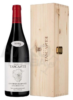 Tascante Contrada Rampante Etna Rosso inwooden giftbox - вино Тасканте Контрада Рампанте Этна Россо в  д/у красное сухое