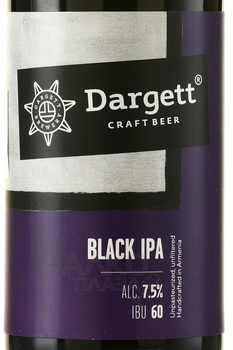 Dargett Black IPA - пиво Даргетт Блэк ИПА 0.33 л темное нефильтрованное