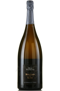 Francois Chidaine Brut Tradition Montlouis sur Loire - вино игристое Франсуа Шидэн Брют Традисьон Монлуи сюр Луар 2019 год 1.5 л белое брют