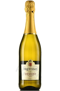 Dessert Frettino - вино игристое Десерт Фреттино 0.75 л белое полусладкое