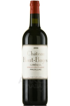 Chateau Haut-Bages Liberal Grand Cru Classe Pauillac - вино Шато о Баж Либераль Гран Крю Классе Пойяк 2016 год 0.75 л красное сухое