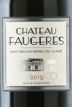 Chateau Faugeres Saint-Emilion Grand Cru Classe - вино Шато Фожер Сент-Эмильон Гран Крю Классе 2019 год 0.75 л красное сухое