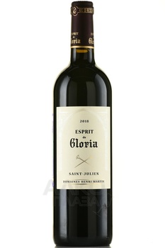Esprit de Gloria Saint Julien - вино Эспри Де Глория Сен-Жюльен 2018 год 0.75 л красное сухое