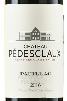 Chateau Pedesclaux Grand Cru Classe - вино Шато Педескло Гран Крю Классе Пойяк 2016 год 0.75 л красное сухое