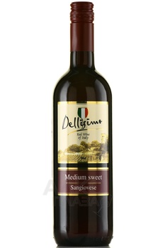 Dellisimo Sangiovese Rubicone - вино Деллисимо Санджовезе Рубиконе 2021 год 0.75 л красное полусладкое