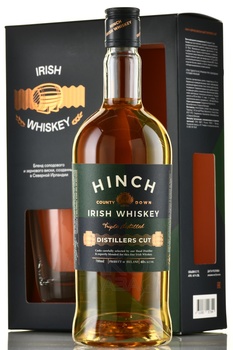 Hinch Irish Whiskey Distillers Cut - виски Хинч Айриш Виски Дистиллерс Кат 0.7 л в п/у + стакан