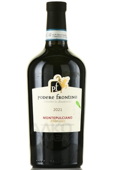 Podere Frontino Montepulciano d’Abruzzo DOC - вино Подере Фронтино Монтепульчано д’Абруццо ДОК 2021 год 0.75 л красное сухое