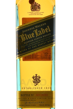Johnnie Walker Blue Label - виски Джонни Уокер Блю Лейбл 0.75 л в п/у