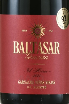 Baltasar Gracian Garnacha Vinas Viejas - вино Бальтасар Грасиан Гарнача Виньяс Вьехас 0.75 л красное сухое