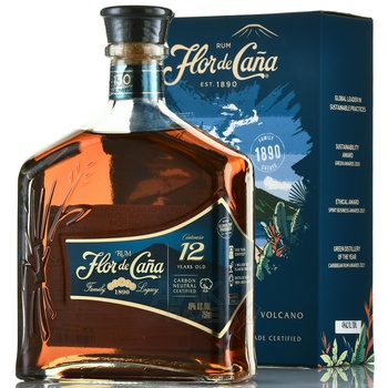 Flor de Cana 12 years - ром Флор де Канья 12 лет 0.75 л