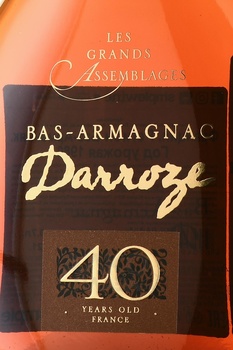 Darroze Bas-Armagnac Les Grands Assemblages 40 Ans d`Age decanter - арманьяк Дарроз Баз-Арманьяк Ле Гран Ассамбляж 40 лет 0.7 л в декантере