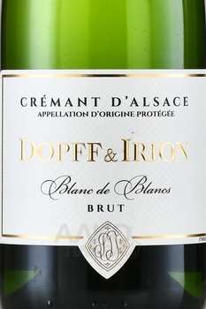 Dopff & Iron Cremant d`Alsace AOC Brut Blanc de Blanc - вино игристое Допф & Айрон Креман д`Эльзас Брют Блан де Блан 0.75 л