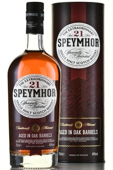 Speymhor 21 years old in tube - виски Спеймор 21 год в тубе