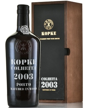 Porto Kopke Colheita Vintage 2003 Wooden Box - портвейн Копке Колейта Винтаж 2003 0.75 л в д/у
